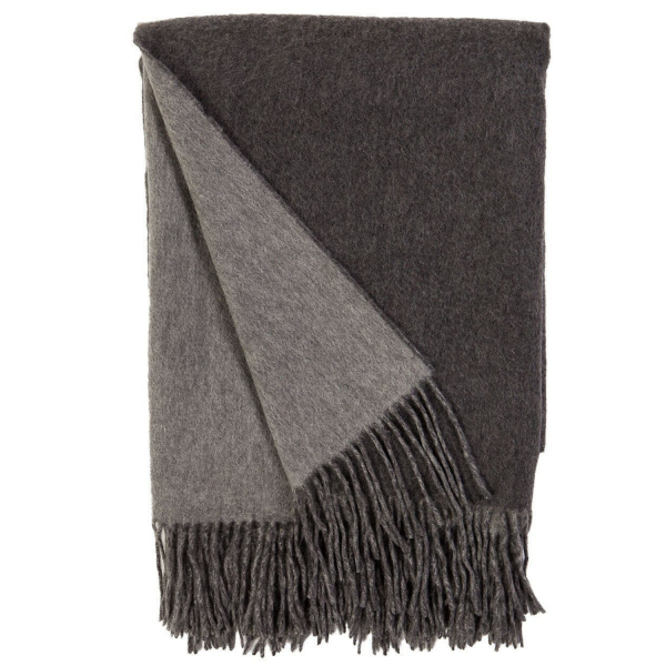 Alashan The Double Face Classic Throw Charcoal and Ash