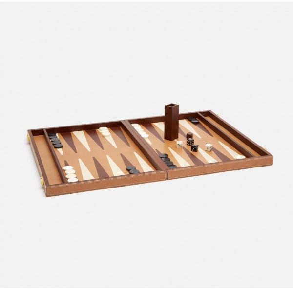 16 12 2 Beige Backgammon Set