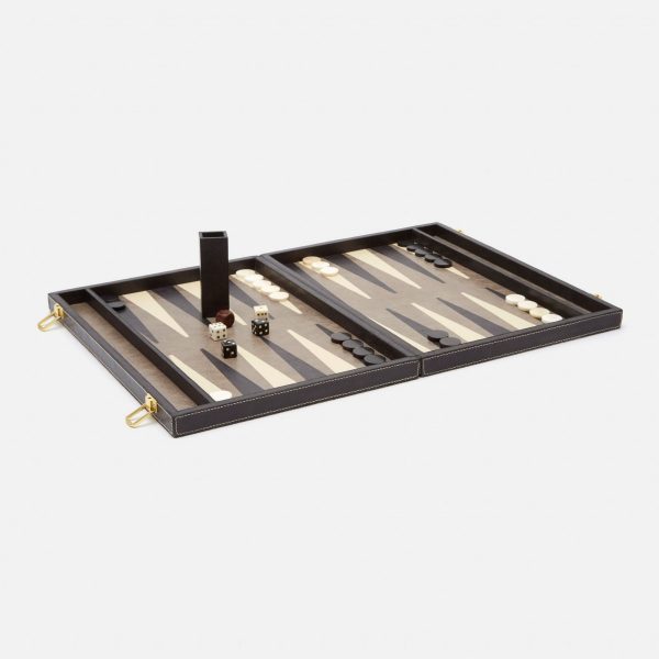 16 12 2 Gray Backgammon Set