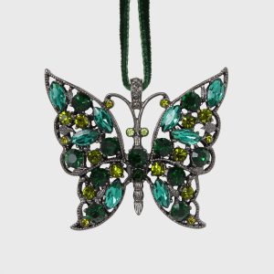 Butterfly Hanging Ornament Emerald