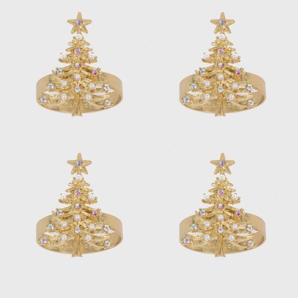 Christmas tree skinny napkin Rings 1