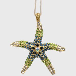 Starfish Hanging Ornament Green