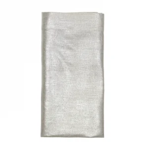 Metallic Linen Napkin in Natural & Silver