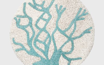 Joanna Buchanan Delicate coral placemat turquoise