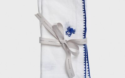 Joanna Buchanan Crab embroidered dinner napkins white – set of 2