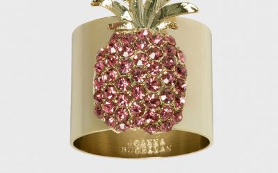 Joanna Buchanan Pineapple napkin rings pink – set of 2