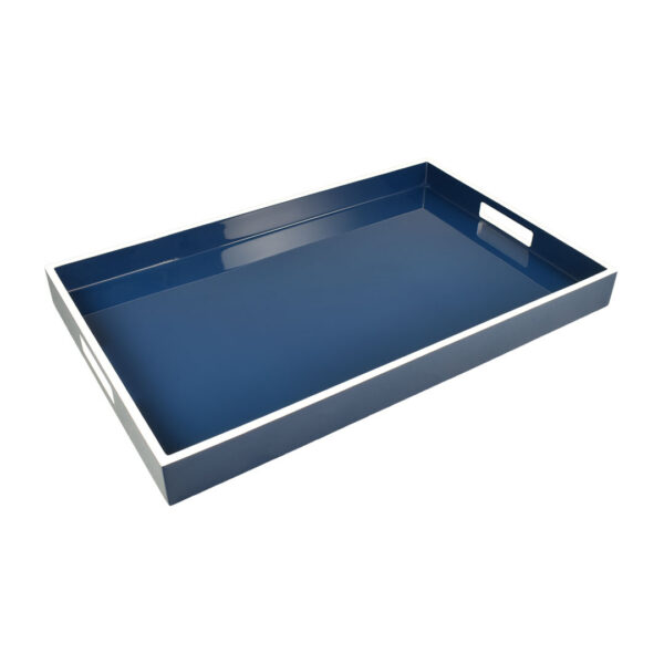 Pacific Connections Navy Blue with White Trim Tray Breakfast