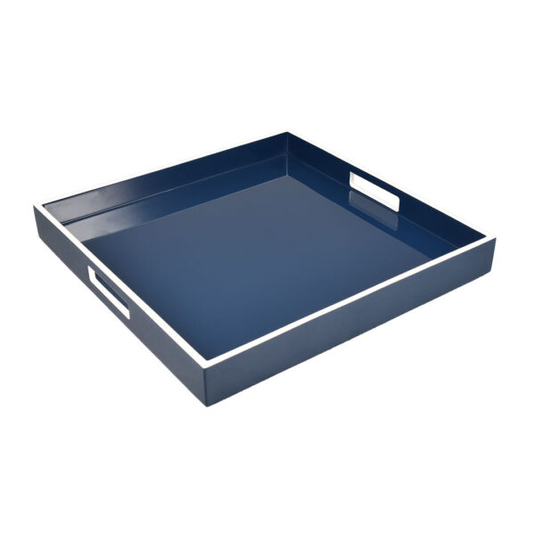 Pacific Connections Navy Blue with White Trim Tray Medium