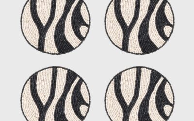Joanna Buchanan Zebra Coasters Black – set of 4