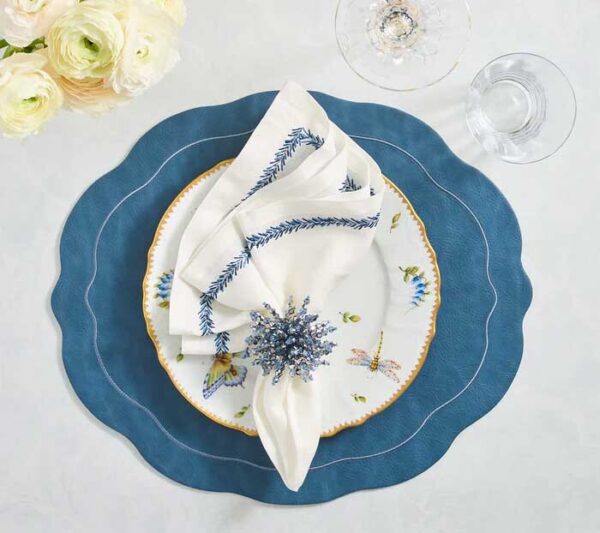 Kim Seybert Tailored Placemat in Blue -  Set of 4 - Image 2