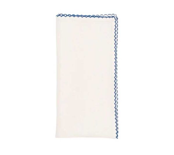 Kim Seybert Casbah Napkin White & Blue