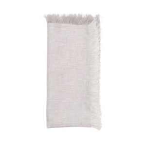 Kim Seybert Chambray Fringe Napkin Gray