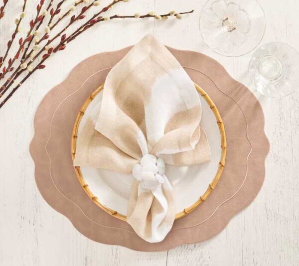 Kim Seybert Tailored Placemat in Taupe -  Set of 4 - Image 4