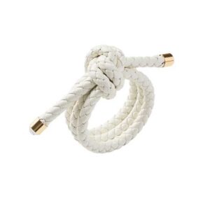 Kim Seybert White Rope Knot Napkin Ring