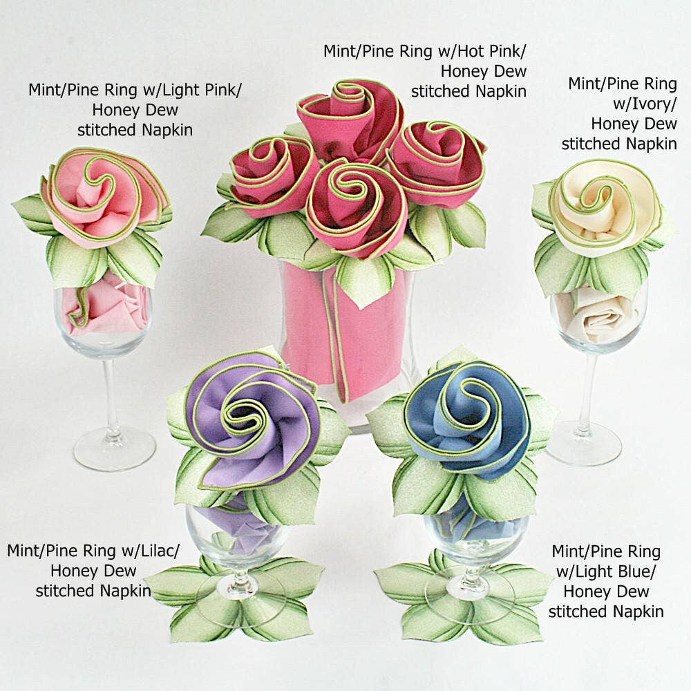 Carole Shiber Designs Garden Bouquet Napkin Rings - Set of 4 - Image 5
