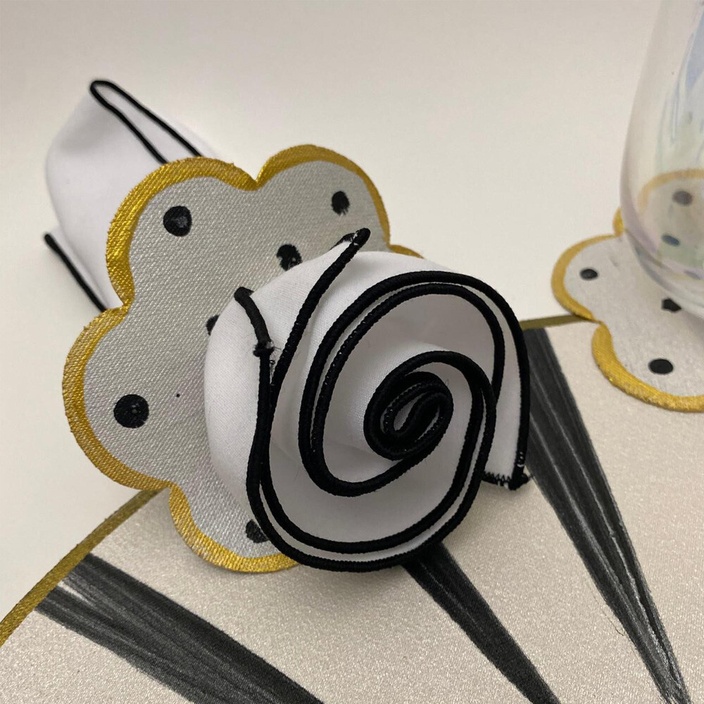 Table Theory Polka Dot Ring-to-Coaster - Set of 4 - Image 4