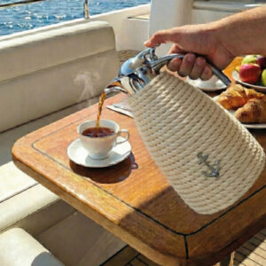 captainRA Beige Rope Design thermos