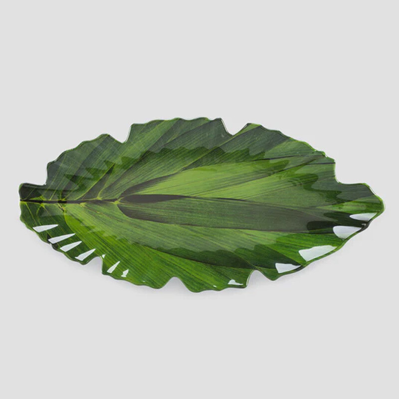Zen-Bamboo-Large-Leaf-Green-Melamine-Platter